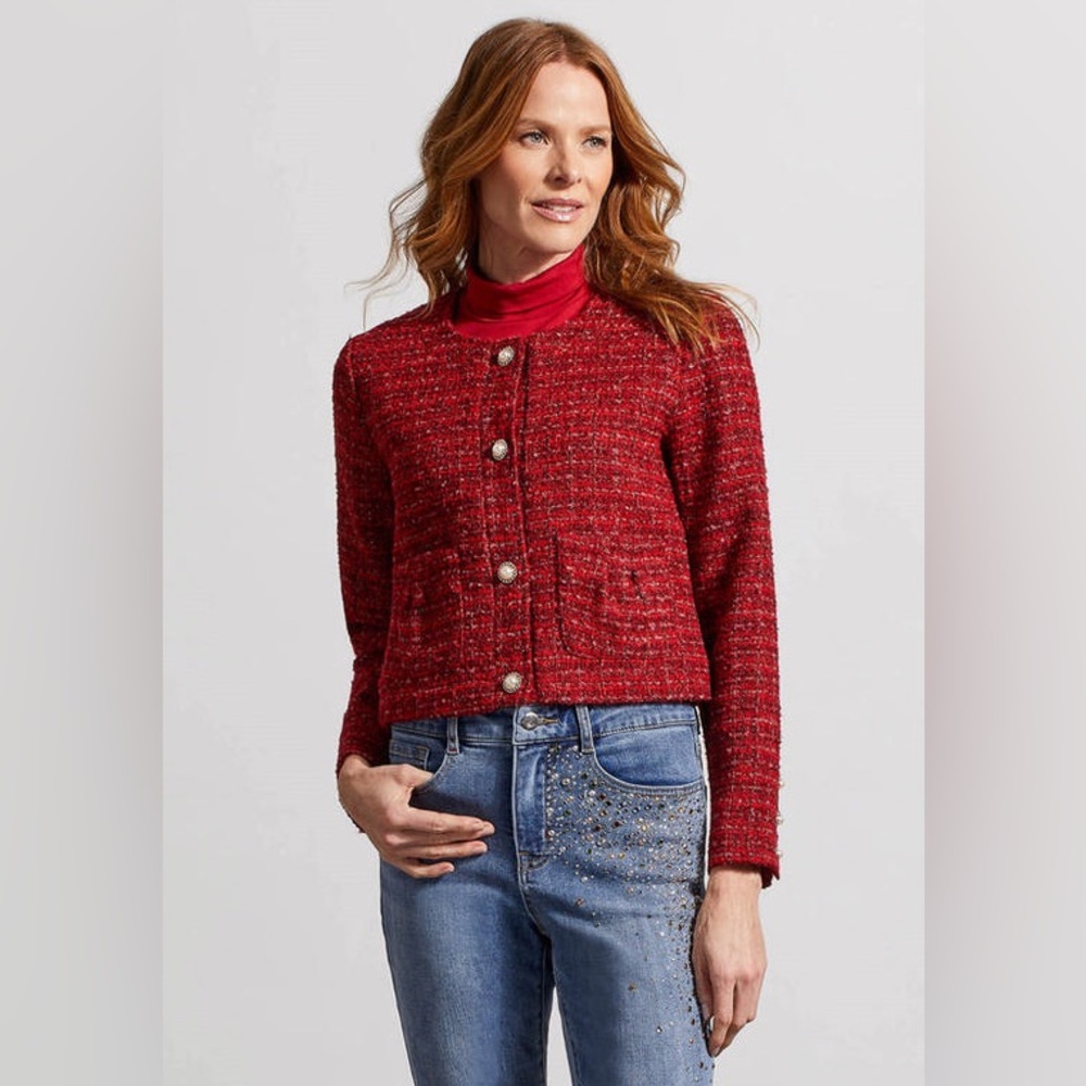 Tribal Cropped Tweed Jacket